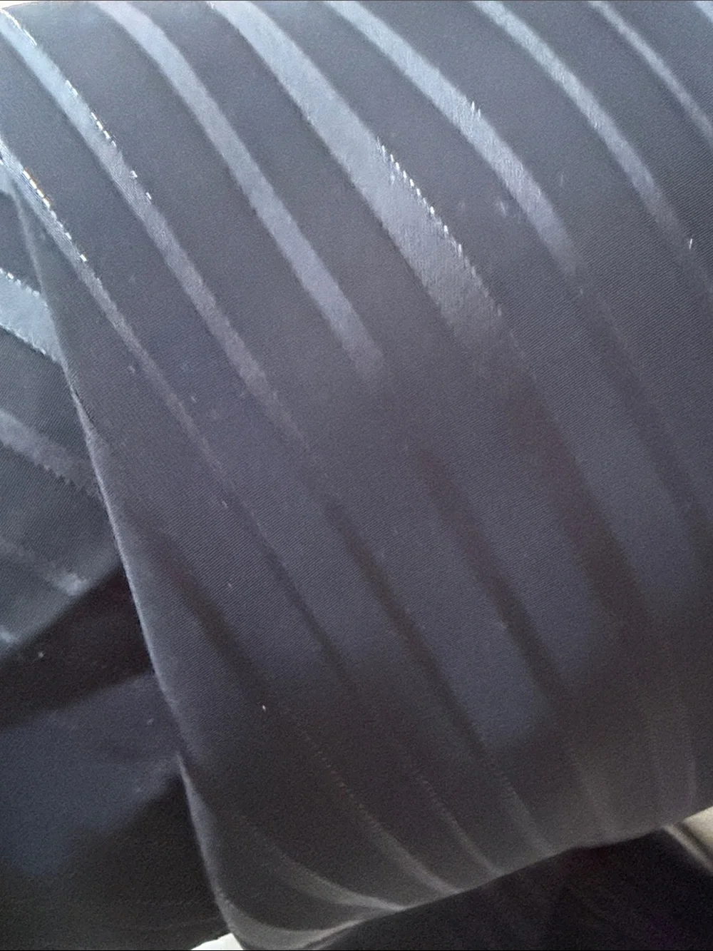 VTG Black Metallic Accent Thread Sheer Striped Lightweight Evening Scarf